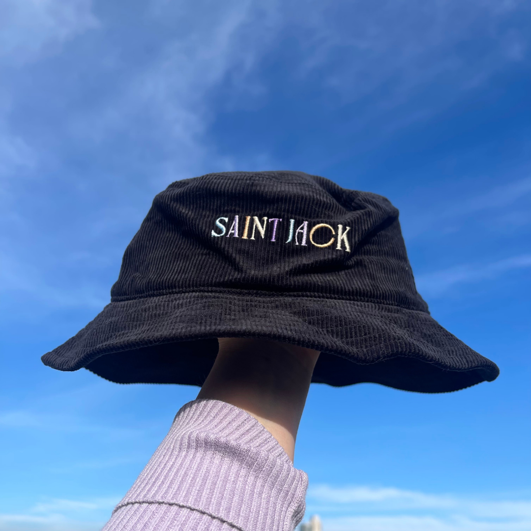 BLACK CORD BUCKET HAT